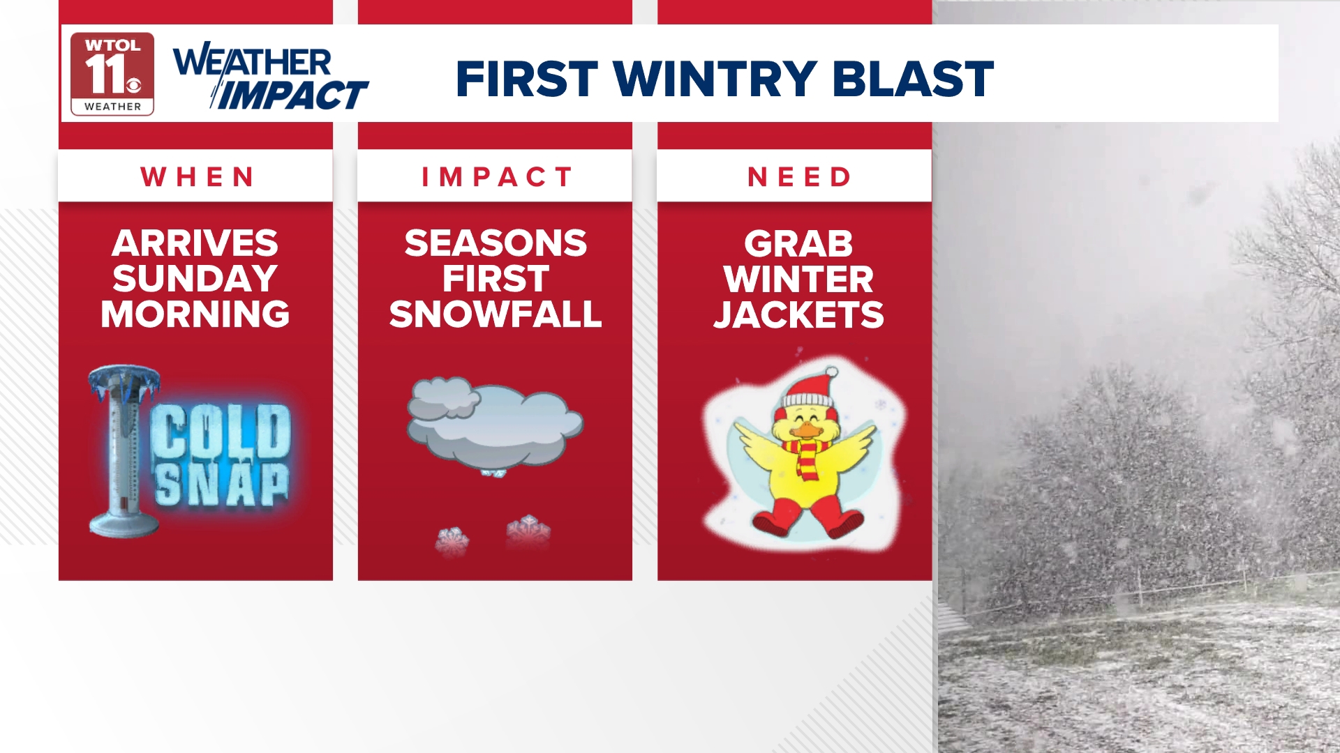 Weather Impact Alert Day: First blast of winter bringing cold and snow ...