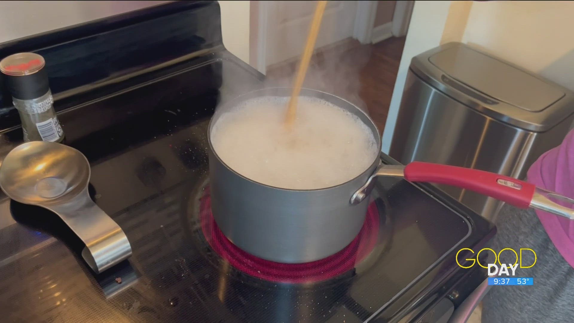 Amanda tries a home hack that claims to keep boiling water from spilling over the pot. Plus, here's the science behind the hack.