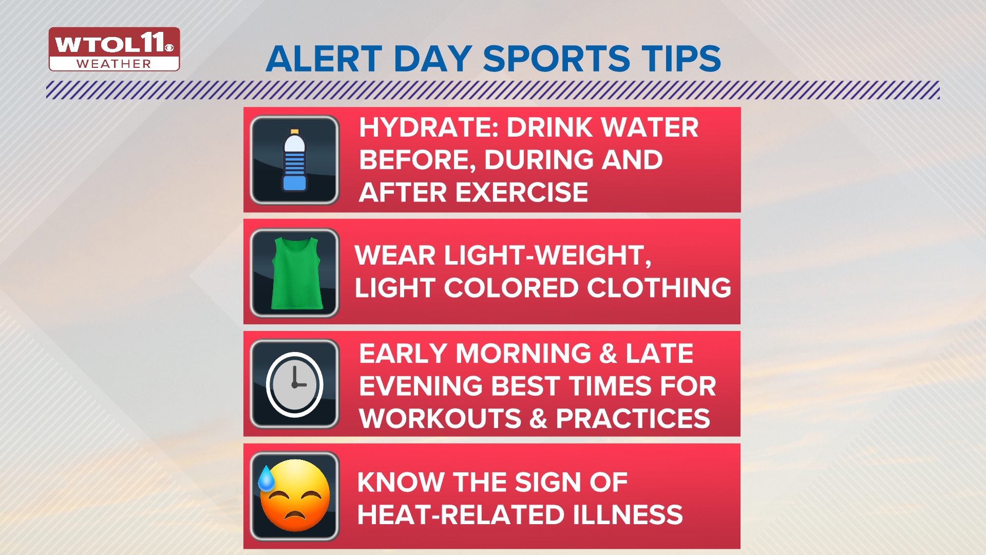 Hot and humid weather on Tuesday leads to ALERT DAY | wtol.com