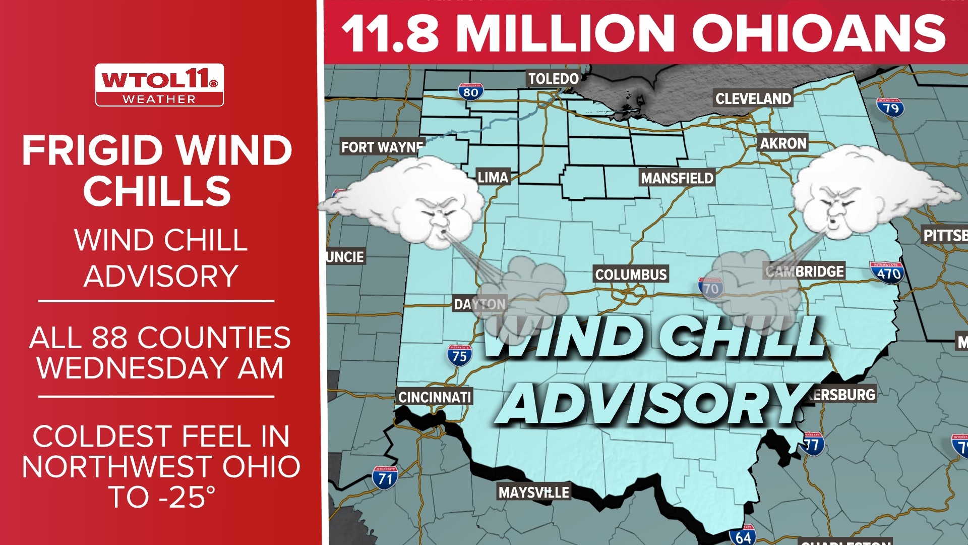 ALERT DAY Wednesday For Bitter Cold, Morning Wind Chills | Wtol.com