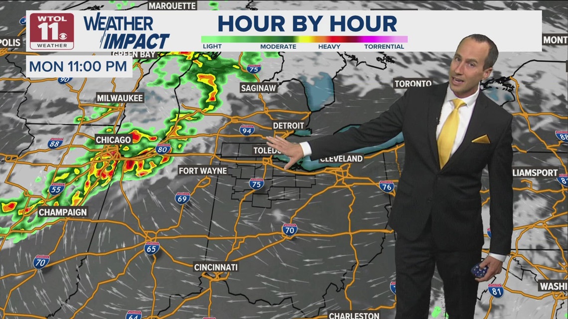 Dry conditions continue Monday evening; isolated showers and storms on ...