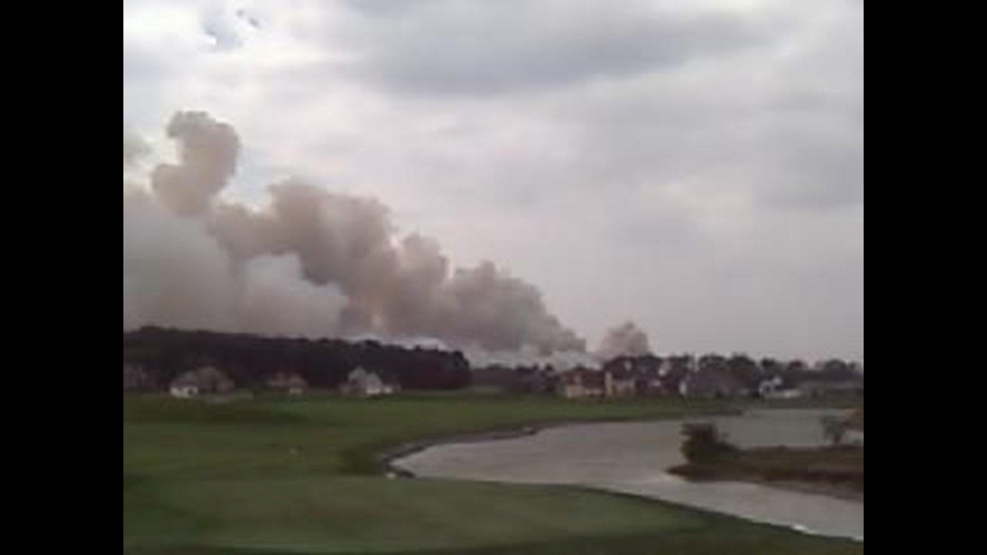 Large field fire near Bowling Green, OH