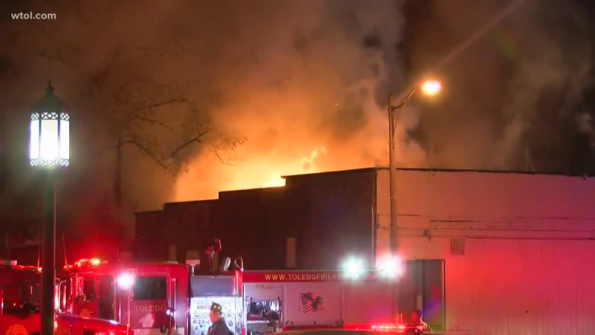 No one was inside the building when the fire broke out, fire officials say.