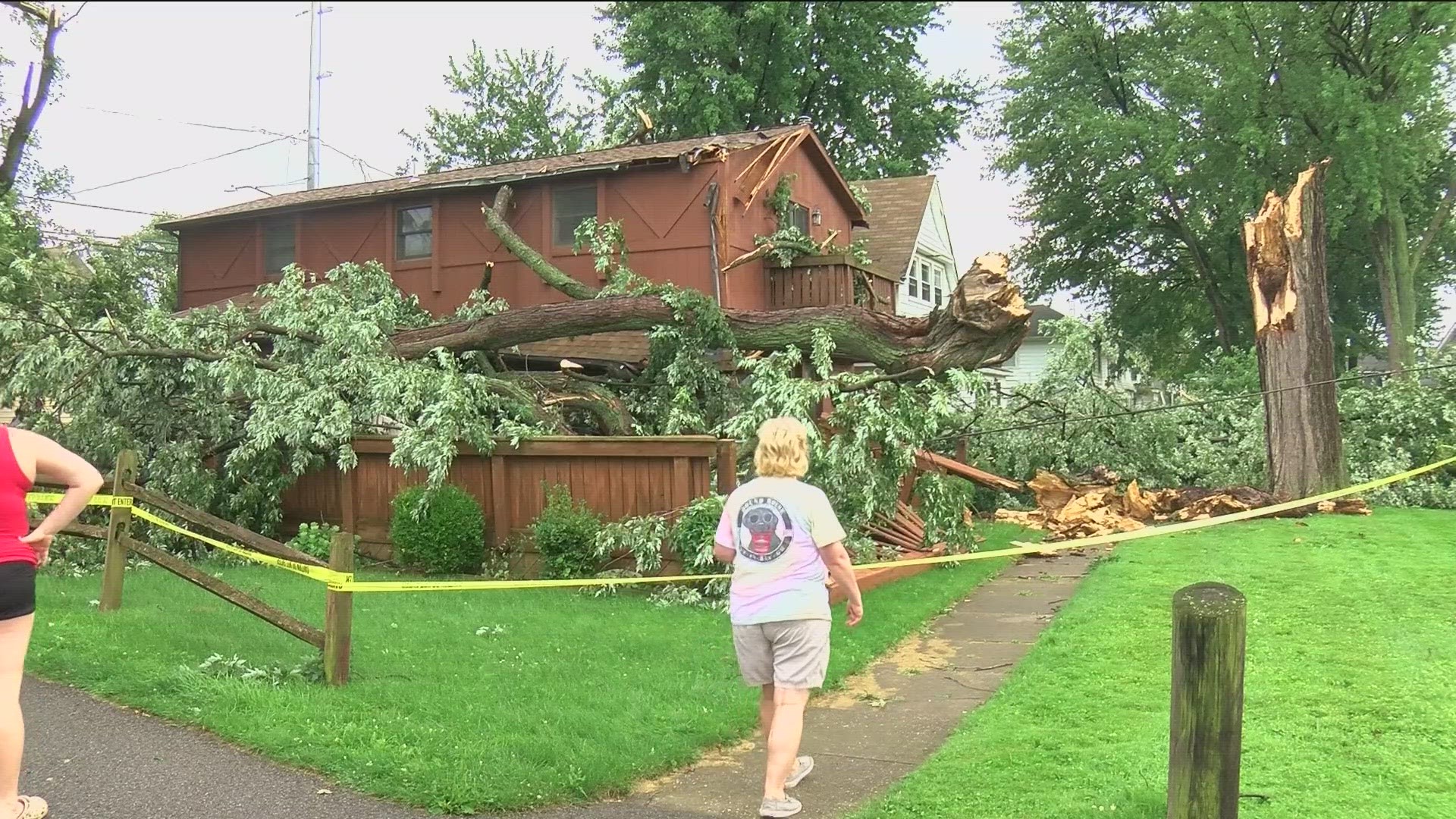 Damages were reported in multiple counties in northwest Ohio and southeast Michigan as severe weather made its way through the region Wednesday.