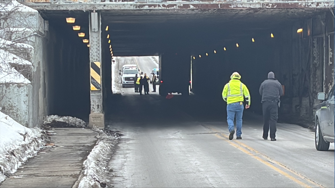 Truck strikes Hawley Street viaduct, closing road in south Toledo