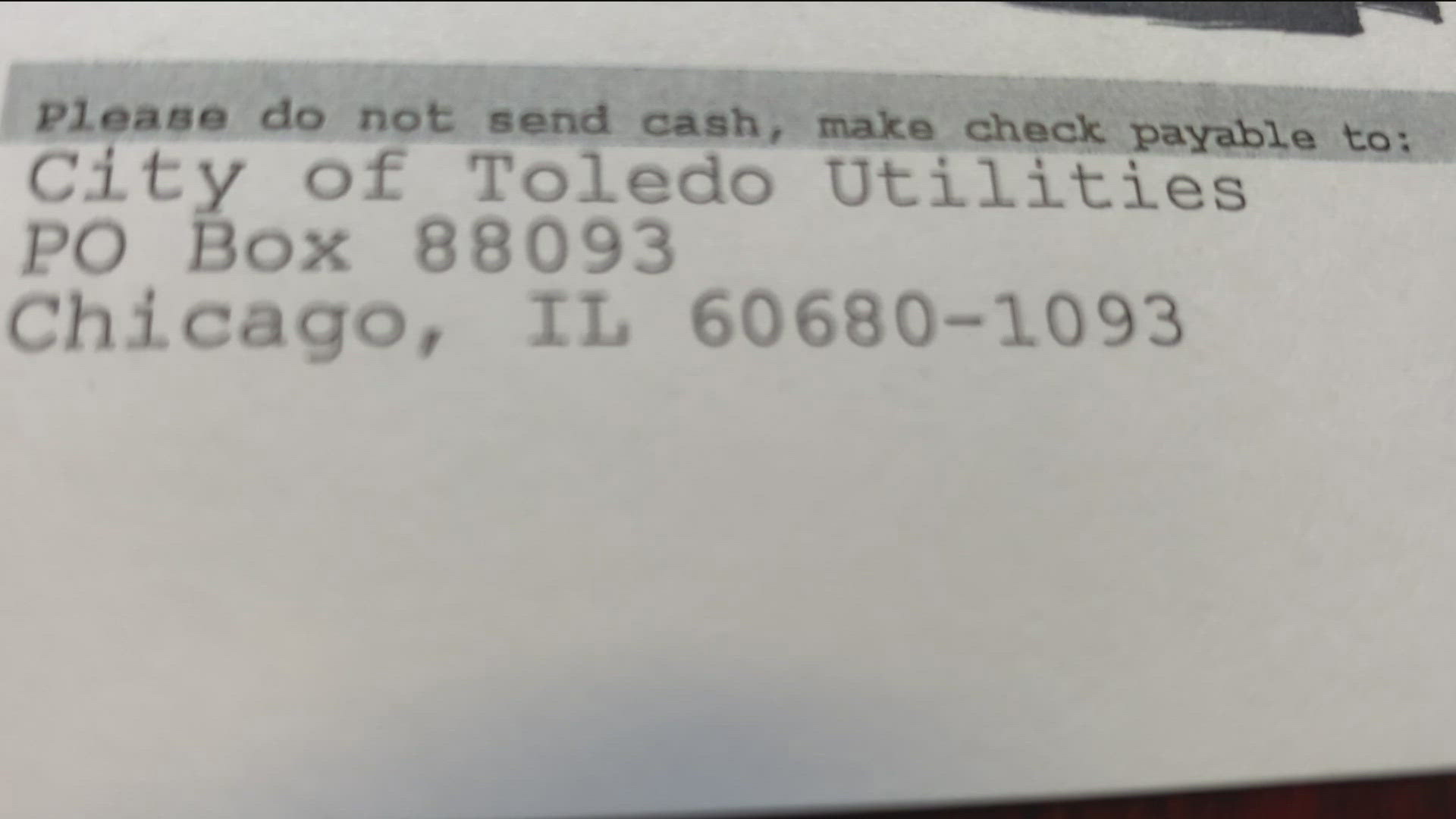The city of Toledo is asking people to mail water bills to an out-of-state P.O. box. The change has some people wondering why.