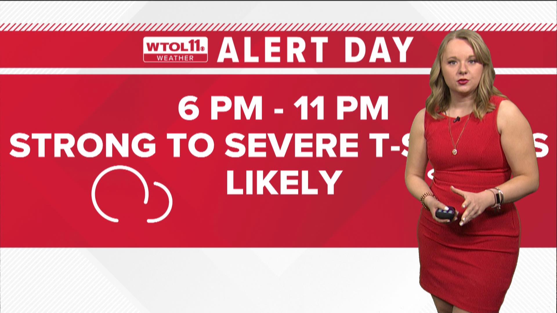 A second and more powerful round of thunderstorms will be possible after 6 p.m. Tuesday that may include damaging winds, large hail and the risk of tornadoes.