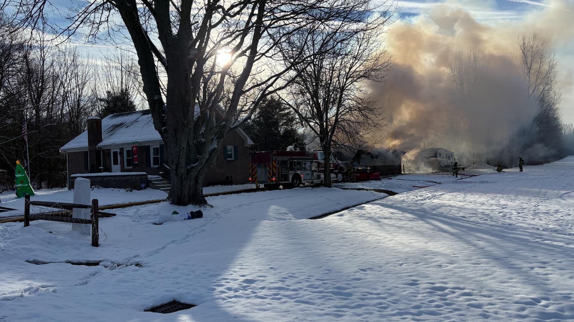 Multiple fire departments called out to Whitehouse barn fire | wtol.com