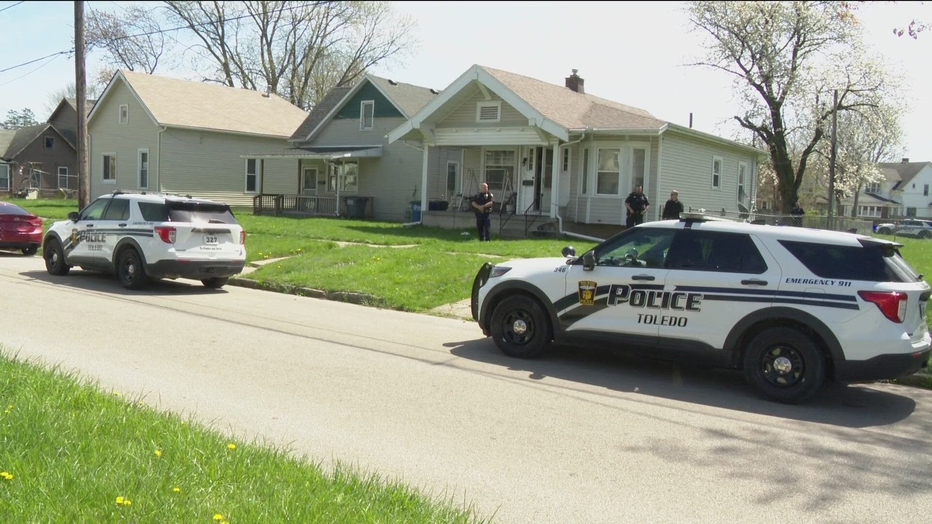 Toledo police said U.S. Marshals were serving a search warrant when the man allegedly pulled a gun and was shot.