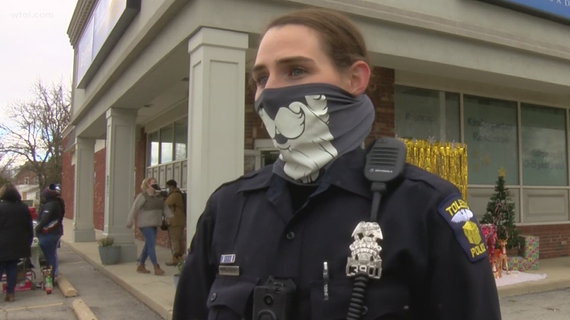 TPD officers purchased and distributed wrapped gifts to children to make their Christmas special.