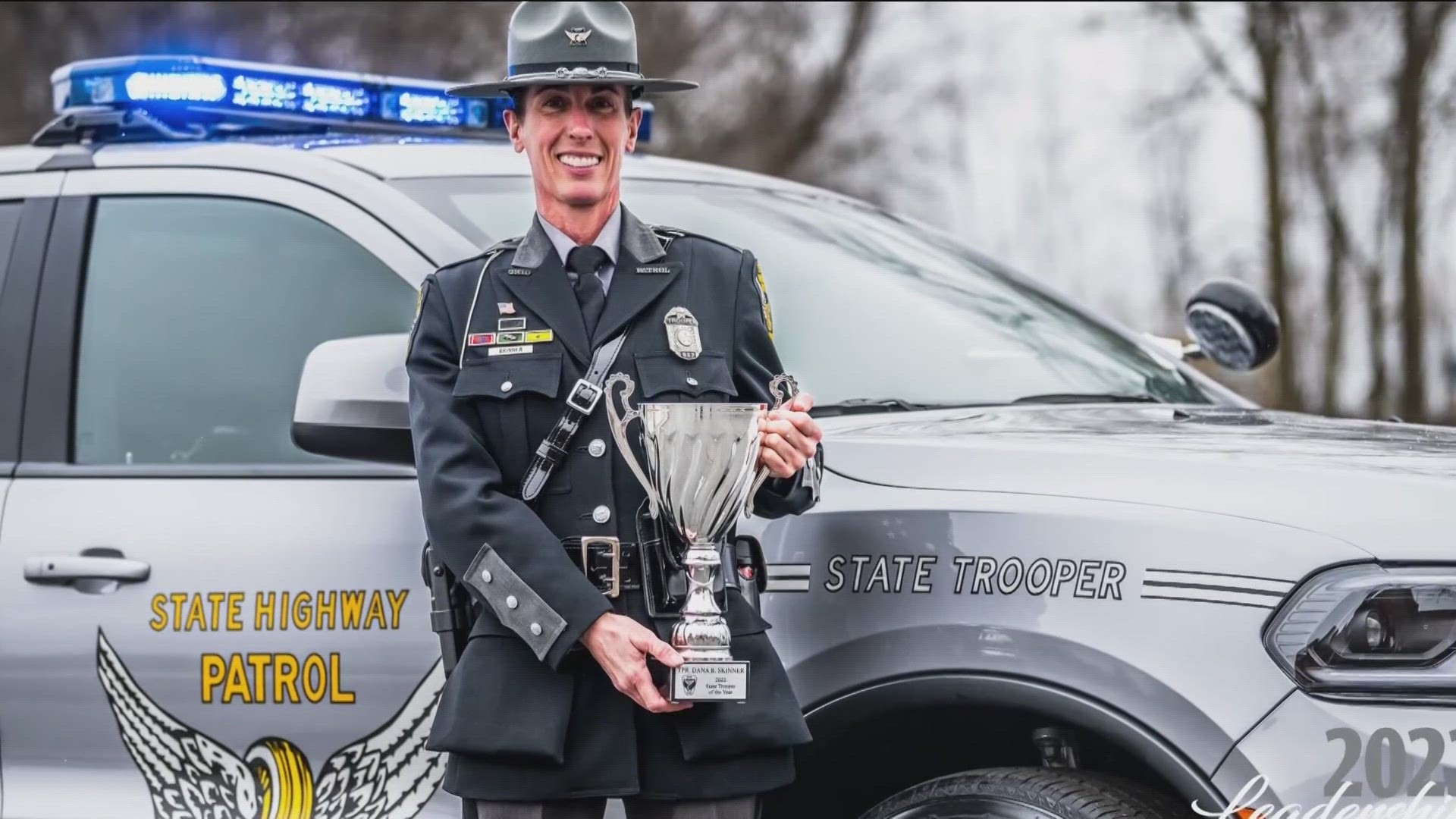 Not only did Trooper Skinner win trooper of the year but she was the first to do it in Toledo.