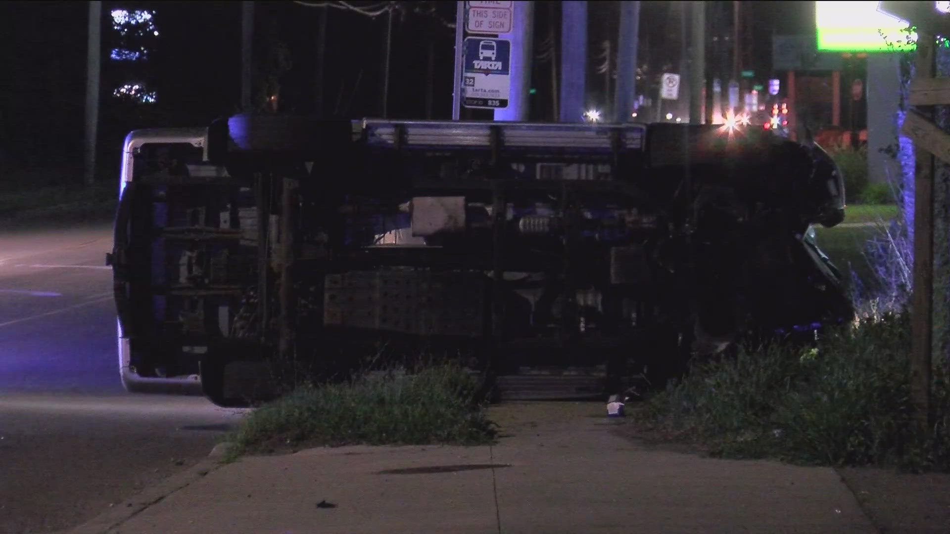 The vehicle struck a fire hydrant, but police said water was off at the site at the time of the crash. 