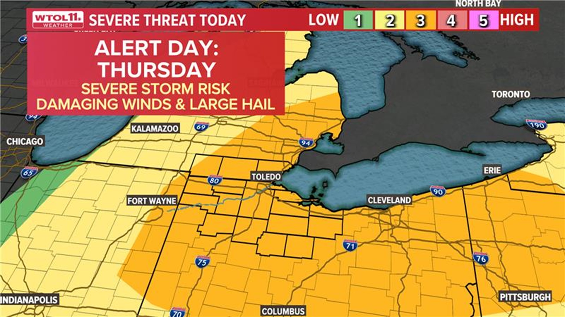 Toledo Metro Clear Of Storms, Severe Weather Thursday | Wtol.com