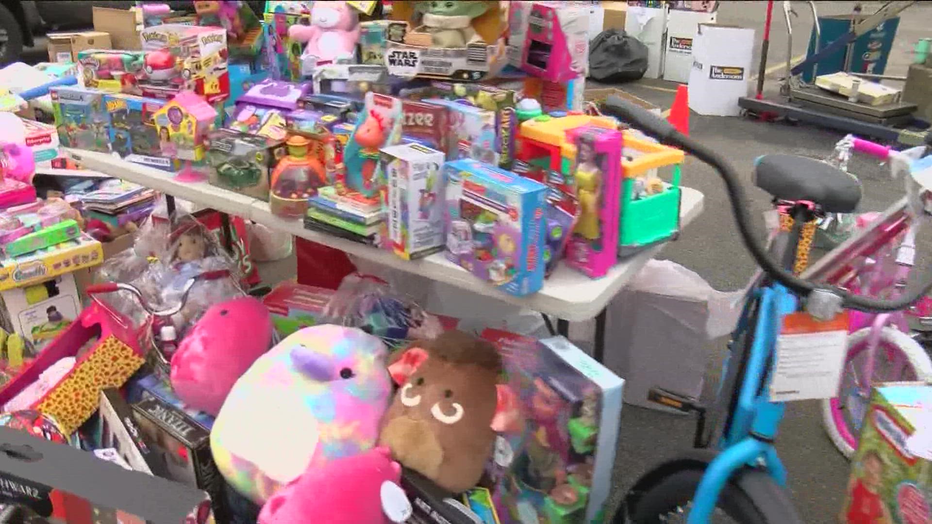 The toys will be distributed to Lucas County children in foster care.