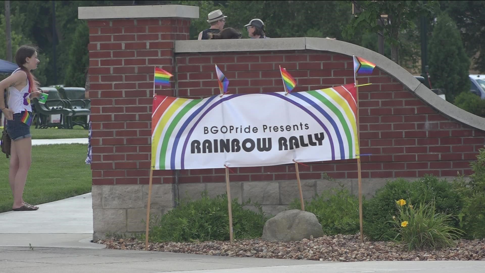 The BGO Pride Association held its inaugural Rainbow Rally at the Wooster Green Park on Saturday where special guest Jim Obergefell spoke.
