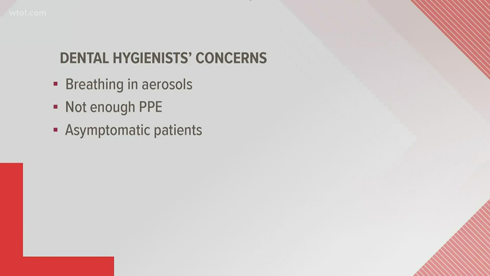 They have concerns about opening back up fully, with the CDC still recommending that dentist offices only treat emergencies.