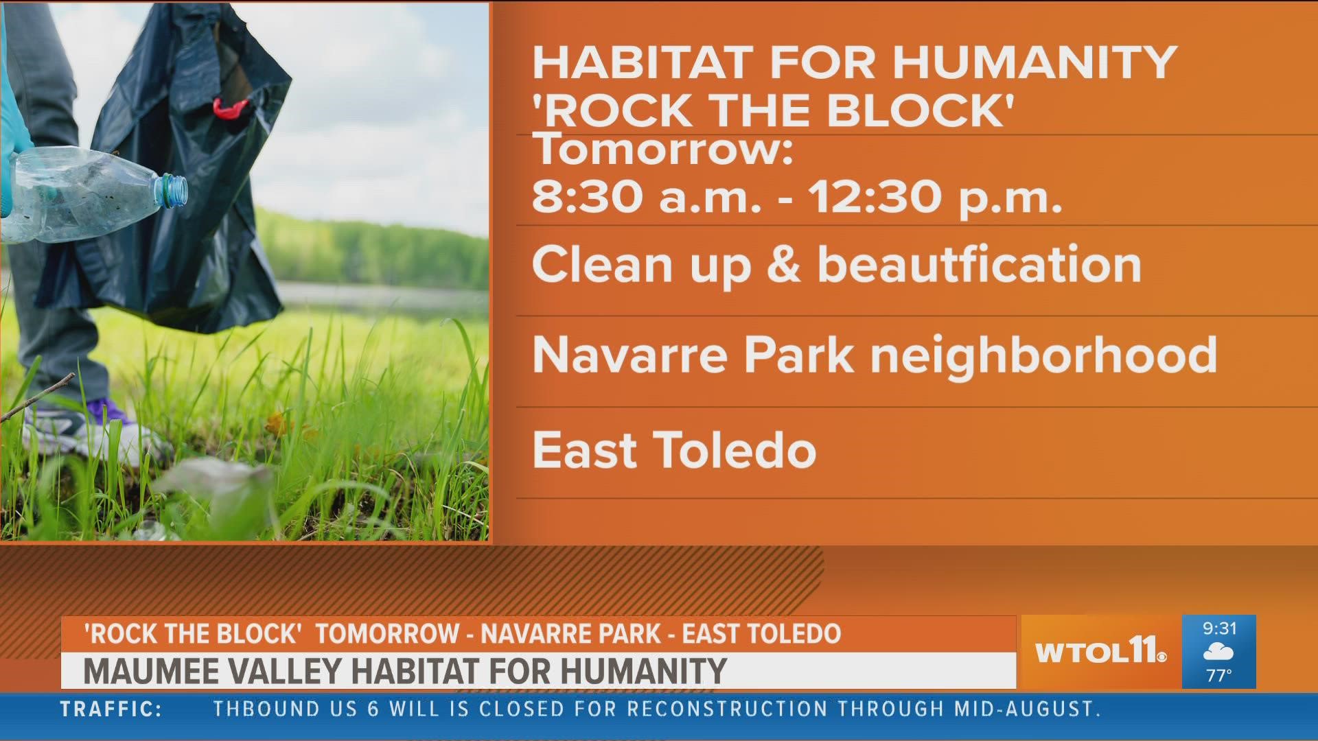 The Saturday event is hosted by Maumee Valley Habitat for Humanity and will feature landscaping, clean up and homeownership skills. A family fun party will follow.