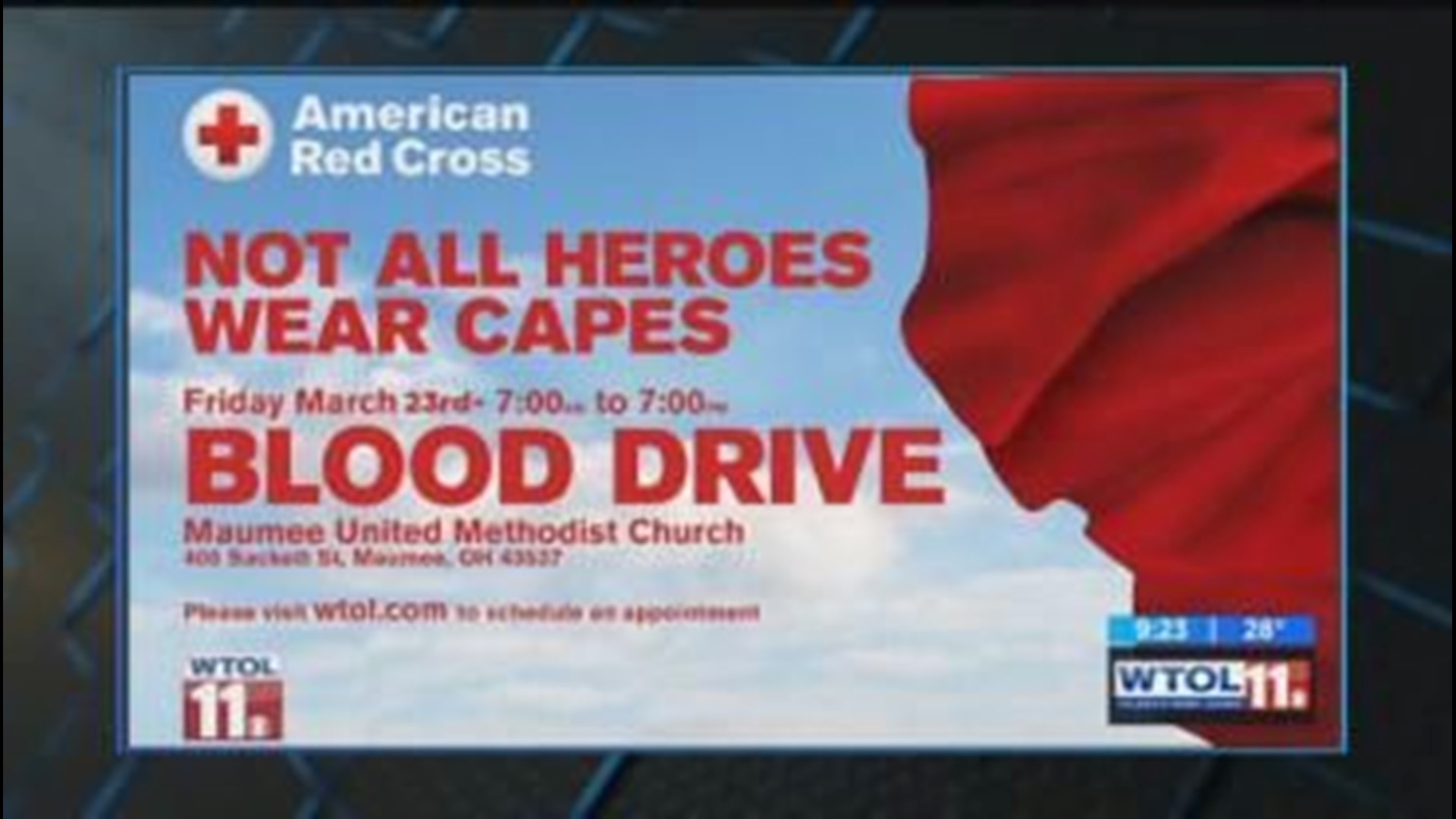 You can save lives at the WTOL blood drive Friday