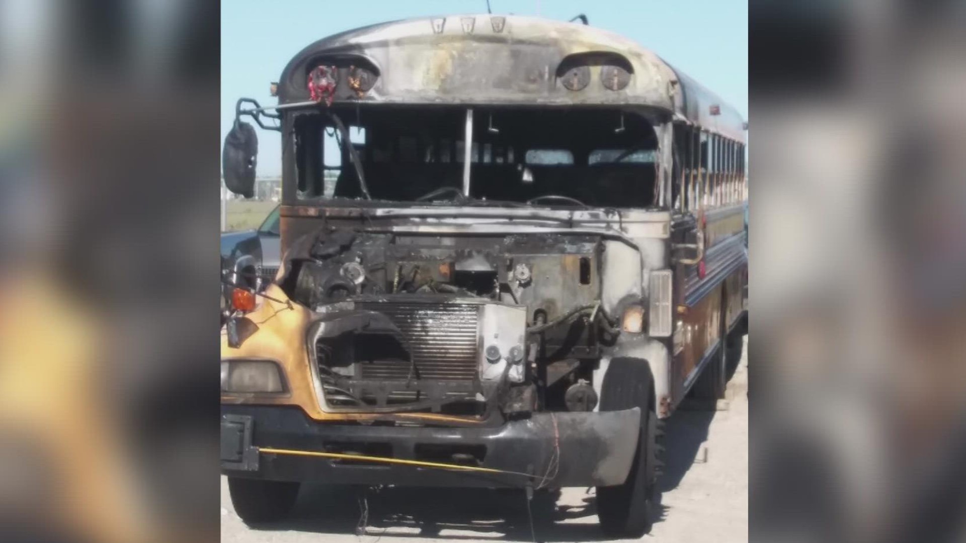 Bryan City Schools bus driver Linda Hornung noticed a peculiar smell from her engine. Minutes later, it was up in flames.