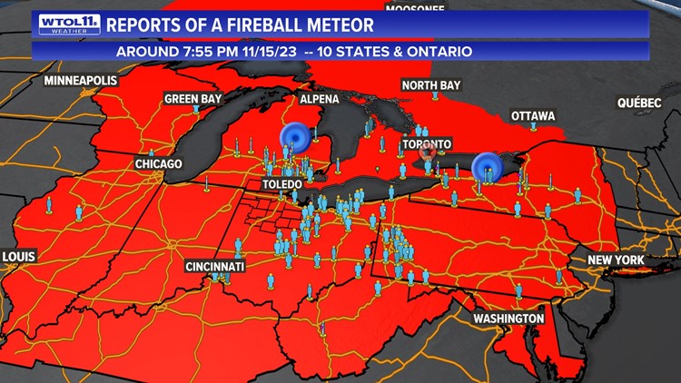 Confirmed fireball meteor seen in northwest Ohio | wtol.com