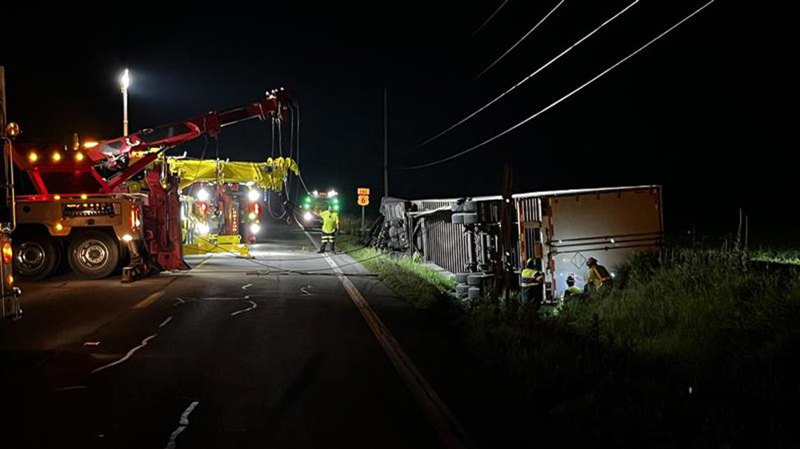 US 6 closed in Sandusky County due to semi truck rollover crash | wtol.com