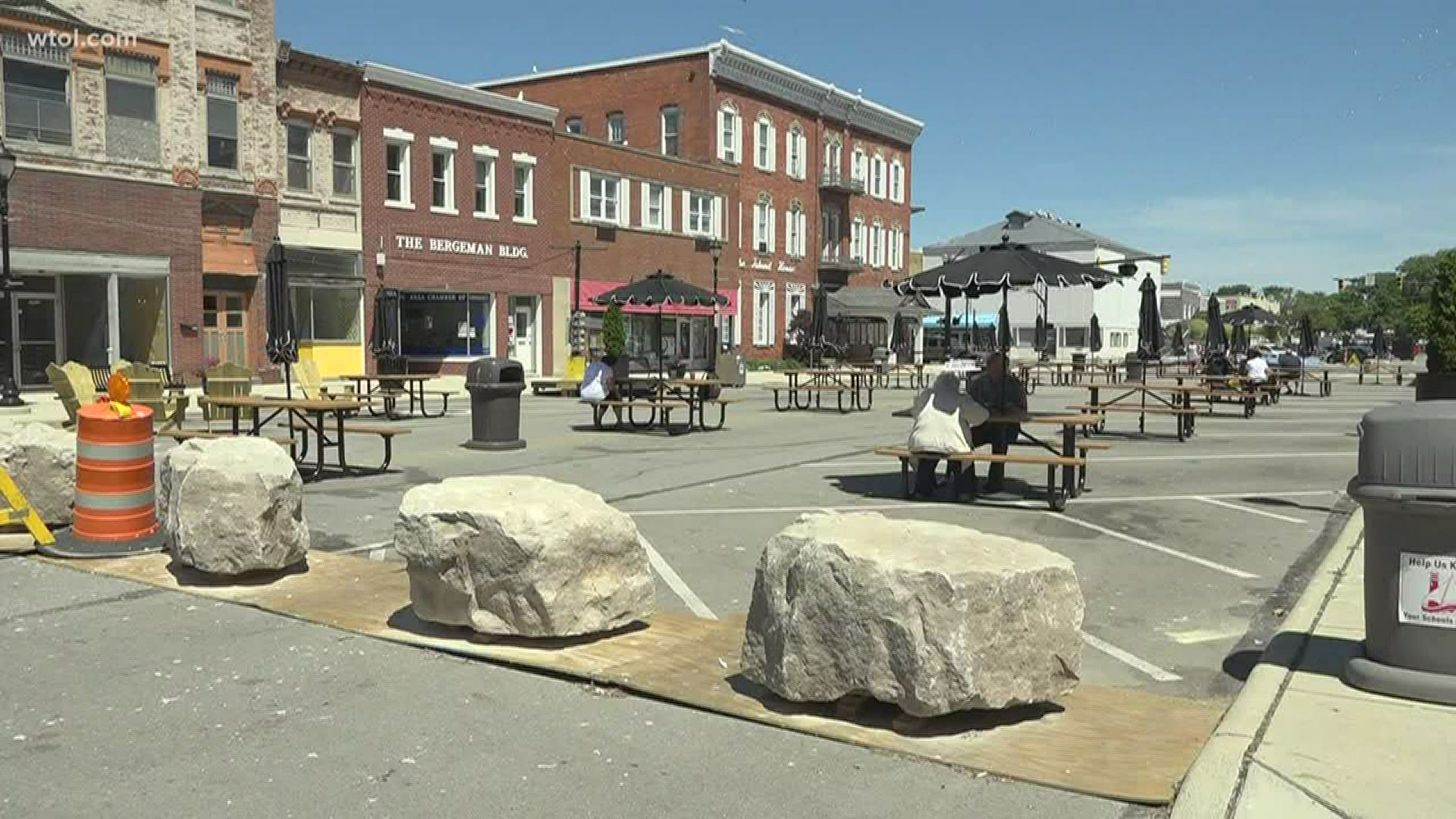 The "temporary" solution to give downtown Port Clinton restaurants outdoor seating has been a huge success.