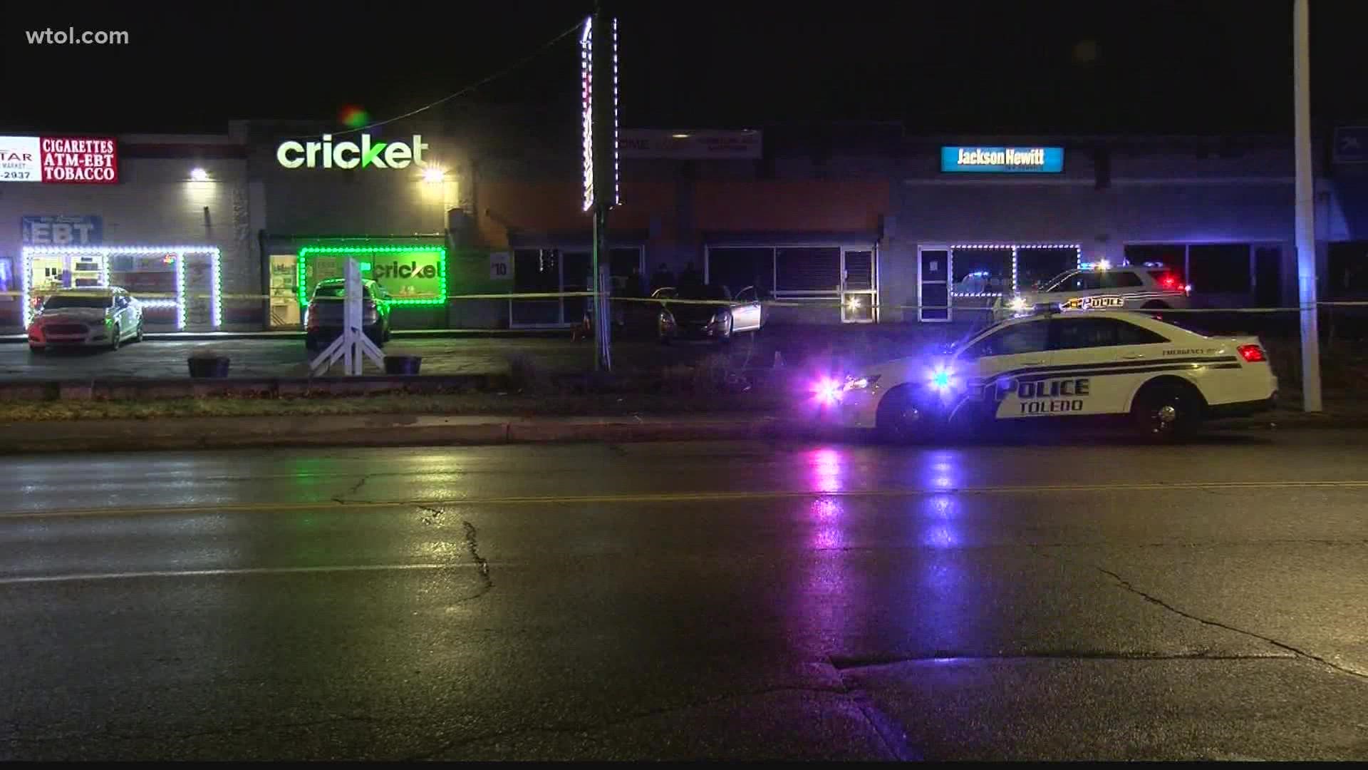 Toledo police say the man was found shot at least one time in a vehicle in the parking lot of a shopping plaza on Broadway St. near South Ave. around 6 p.m.