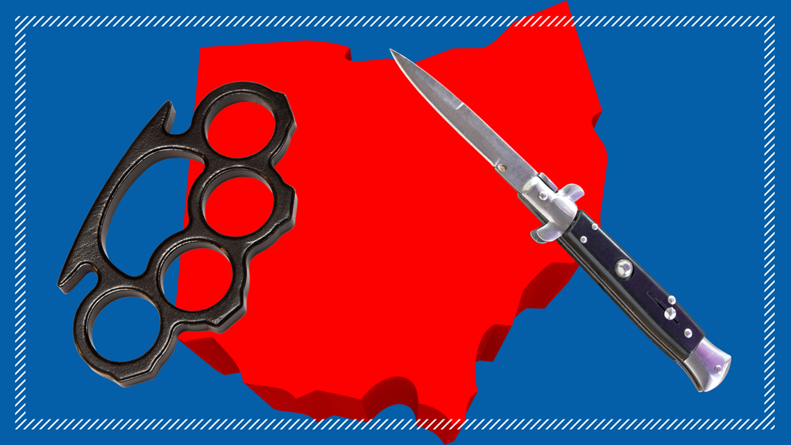 Ohio law now permits hidden knives, possession of brass knuckles