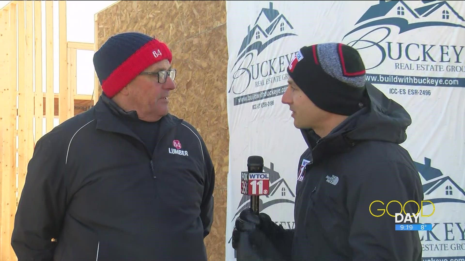 WTOL 11 Chief Meteorologist Chris Vickers talks to Mike White from Buckeye Real Estate Group to talk how crews are building the 2023 St. Jude Dream Home.