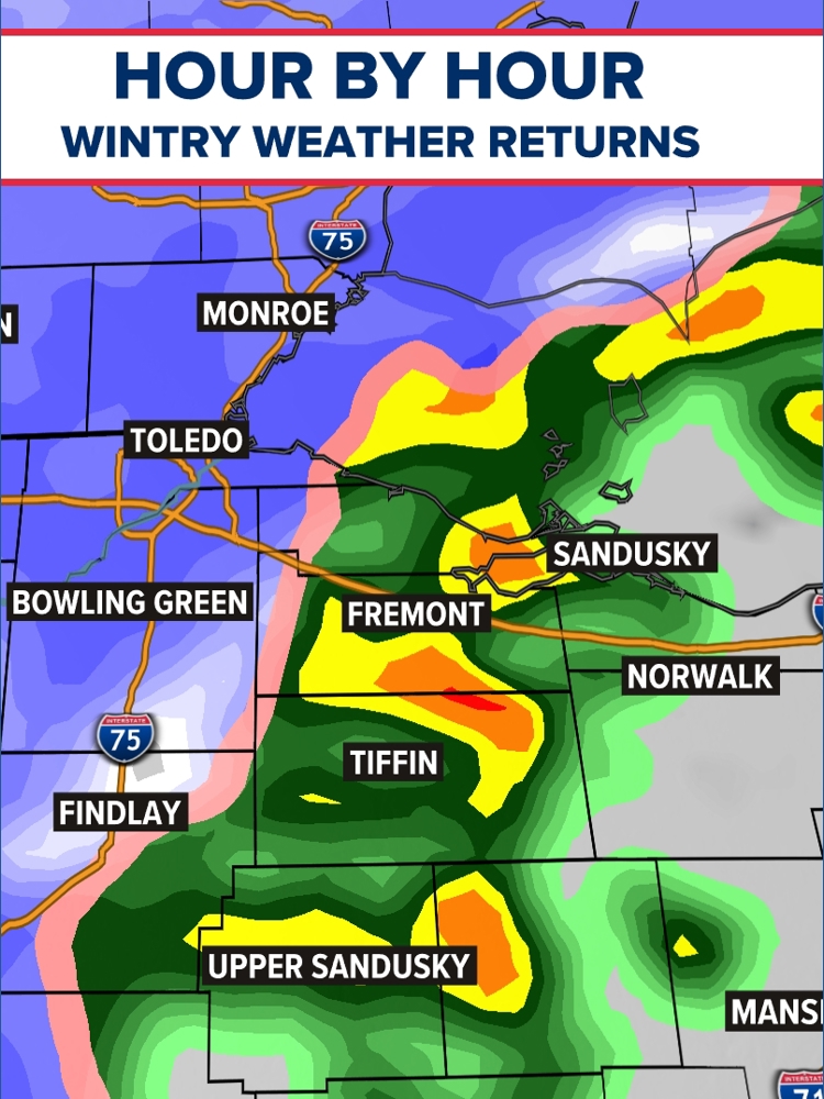 Weather Impact Alert Day: First blast of winter bringing cold and snow ...