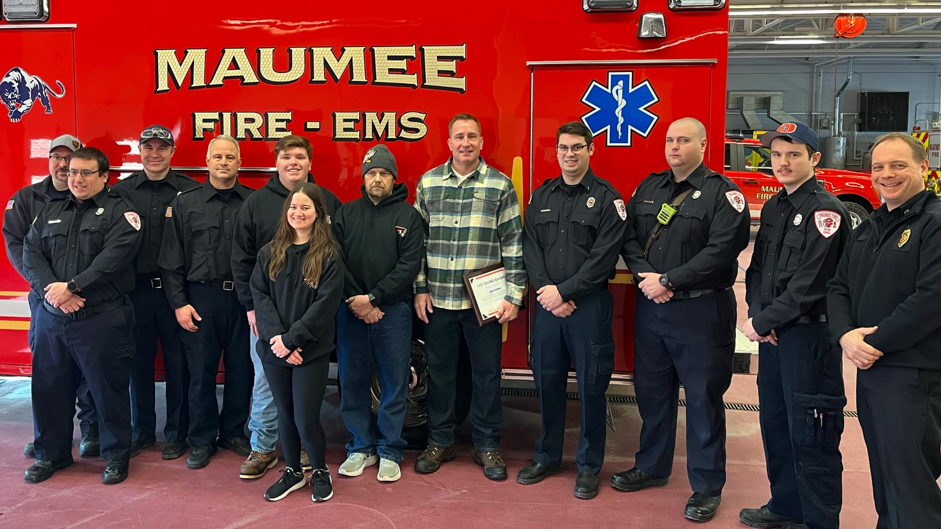 Jason Eichenberg began chest compressions when his employee was found unconscious. EMS took over with a positive outcome.