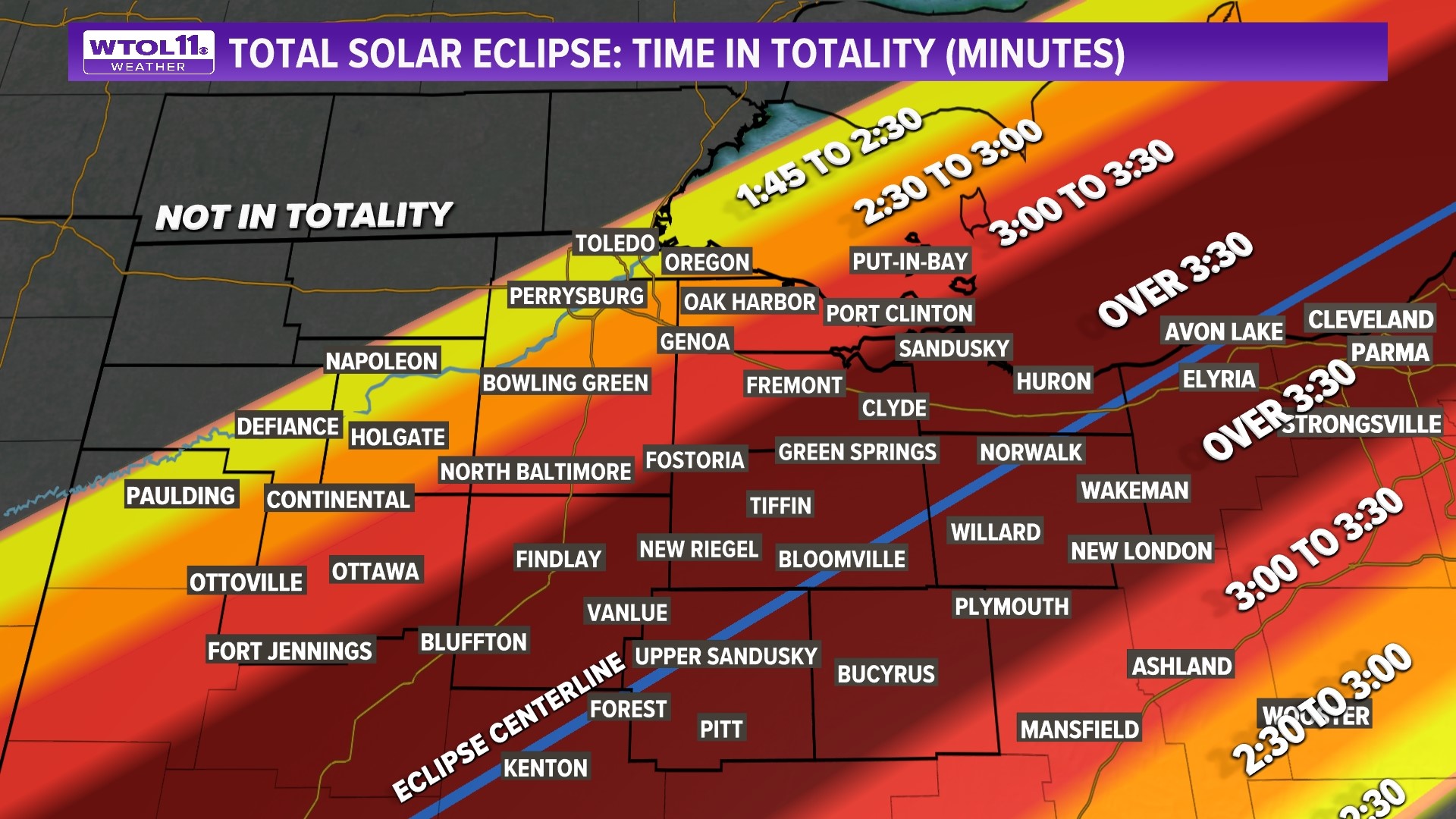 What time is the total solar eclipse in your city? | wtol.com
