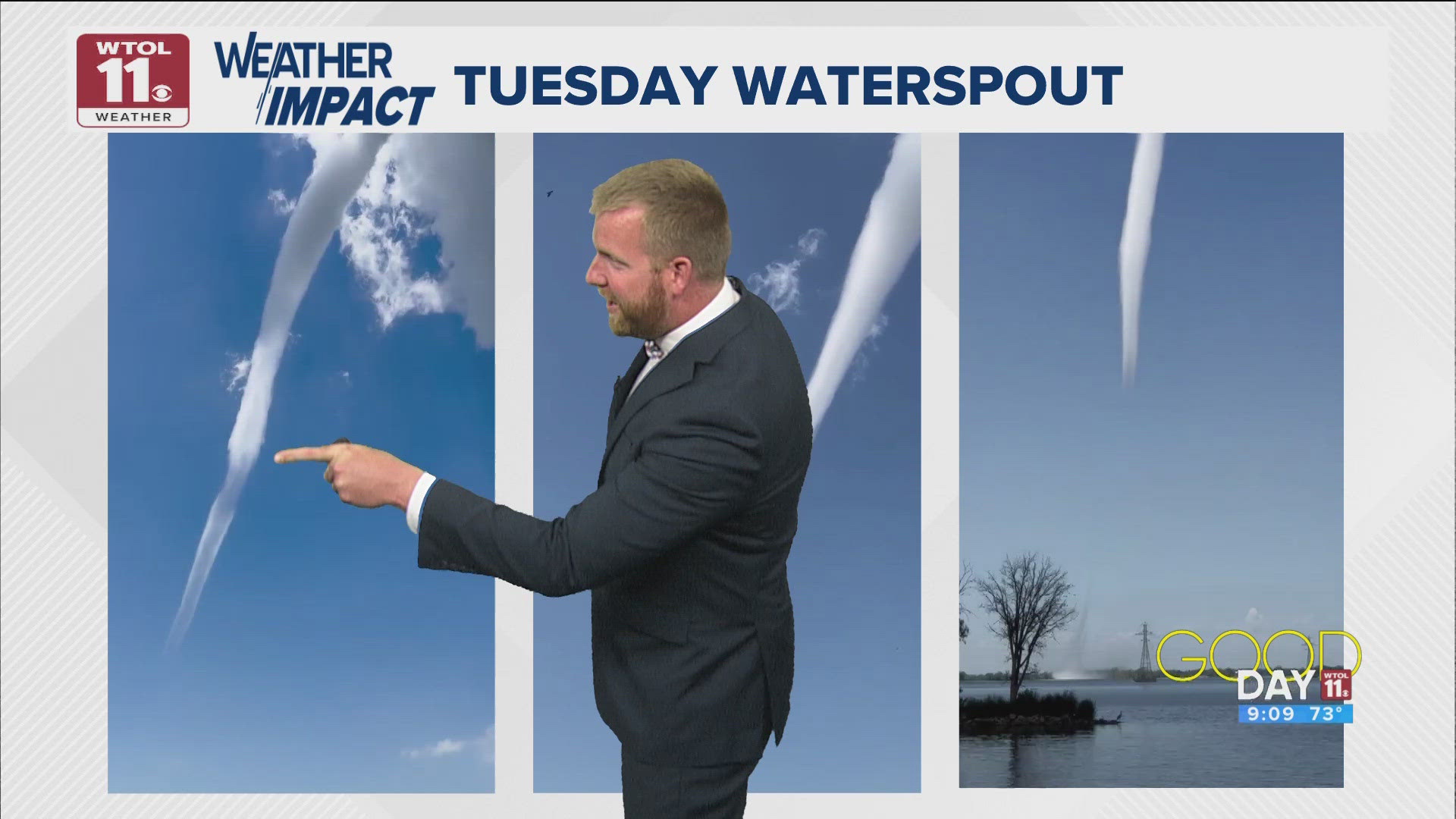 The dramatic sight was all bark and no bite. WTOL 11 meteorologist Ryan Wichman explains the science behind waterspouts and shows off some videos from Tuesday.
