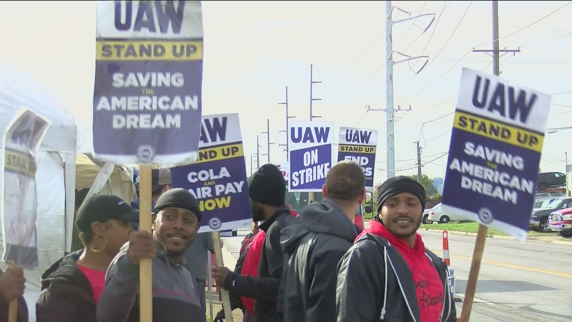 Strikers said the tentative agreement that Ford made with the UAW shows progress in the weeks of negotiations with the Big 3.