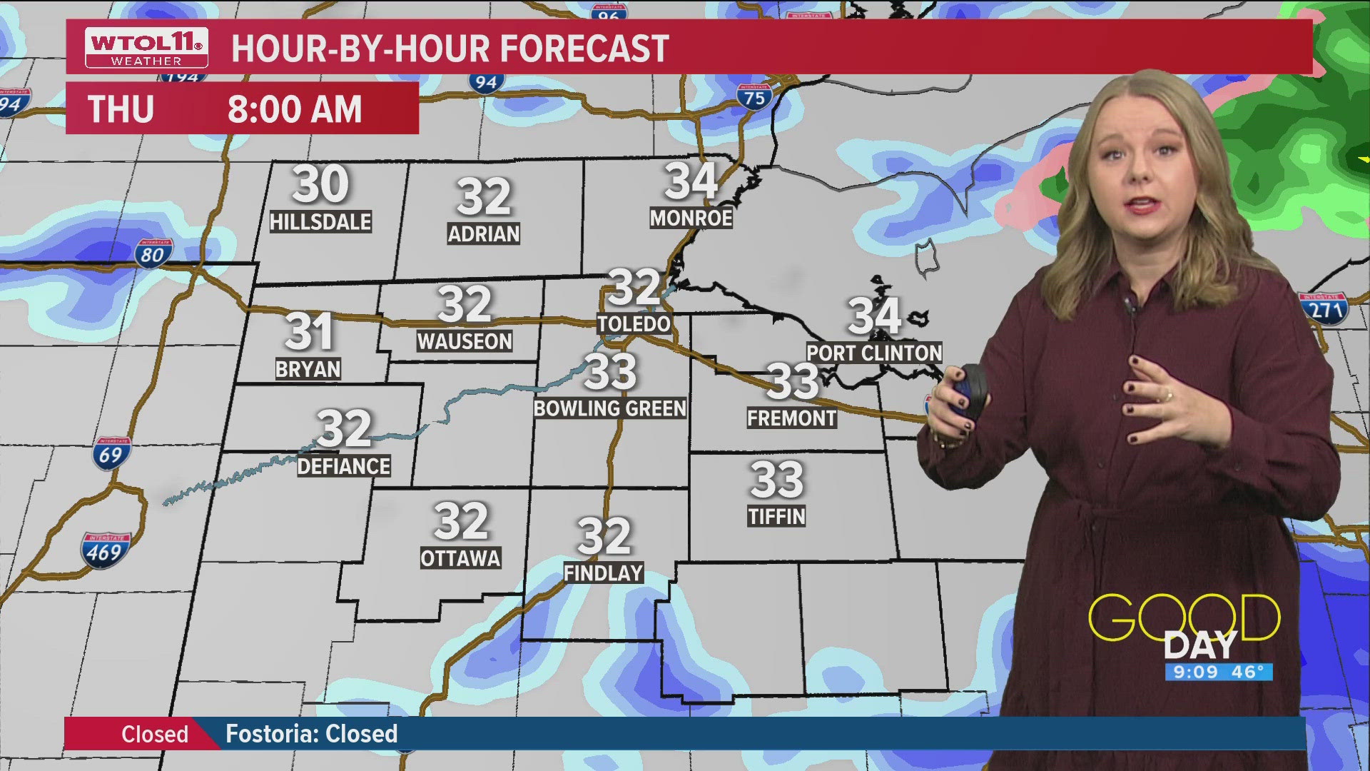 Thursday will bring a mix of rain and snow. 