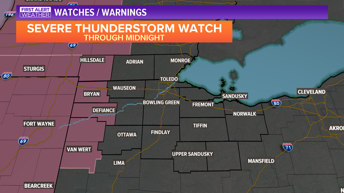 What is the weather in the Toledo area?