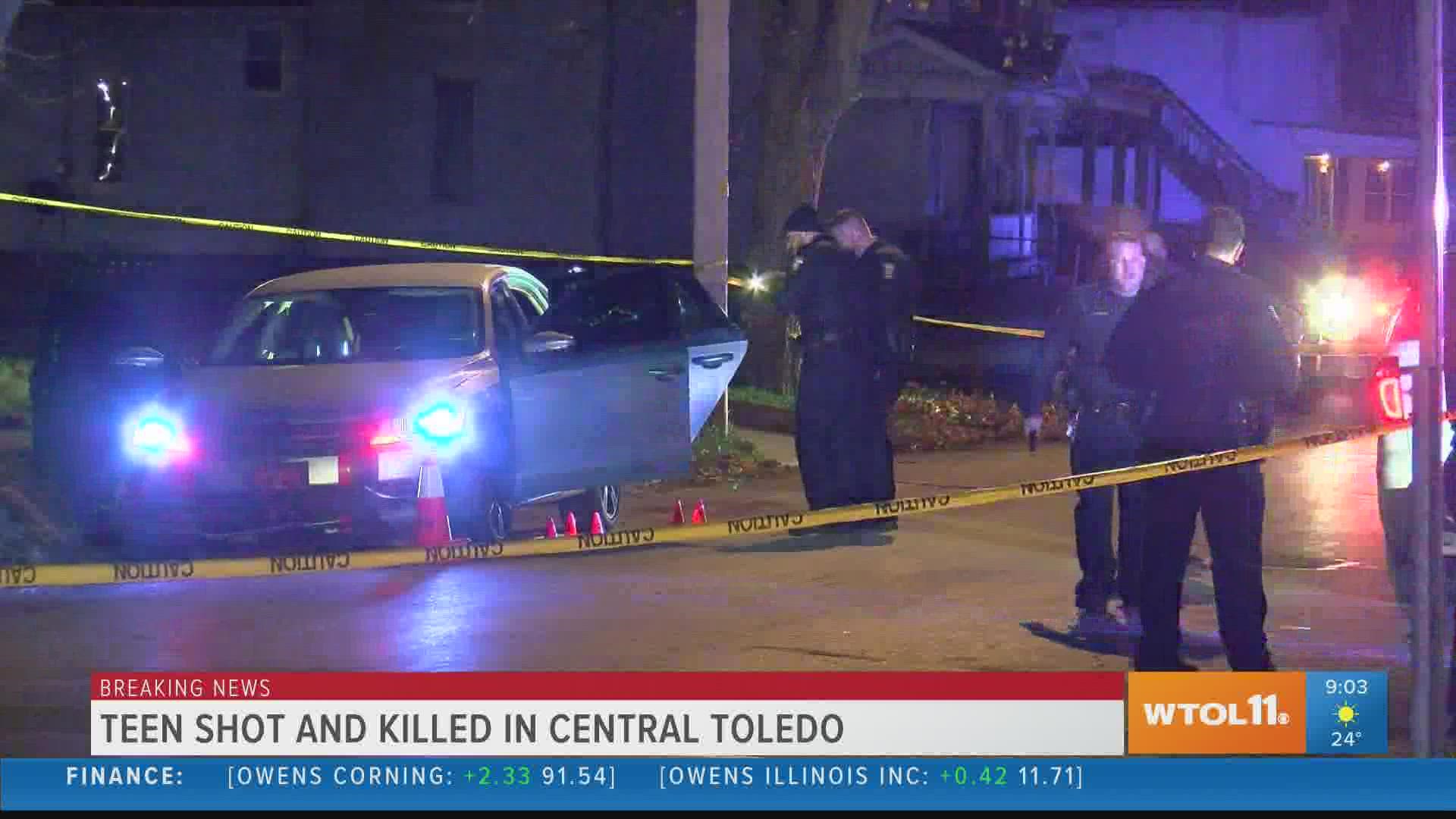 A 14-year-old boy was shot and killed while sitting in a vehicle outside a townhouse in south Toledo. The second, separate shooting targeted a townhouse.