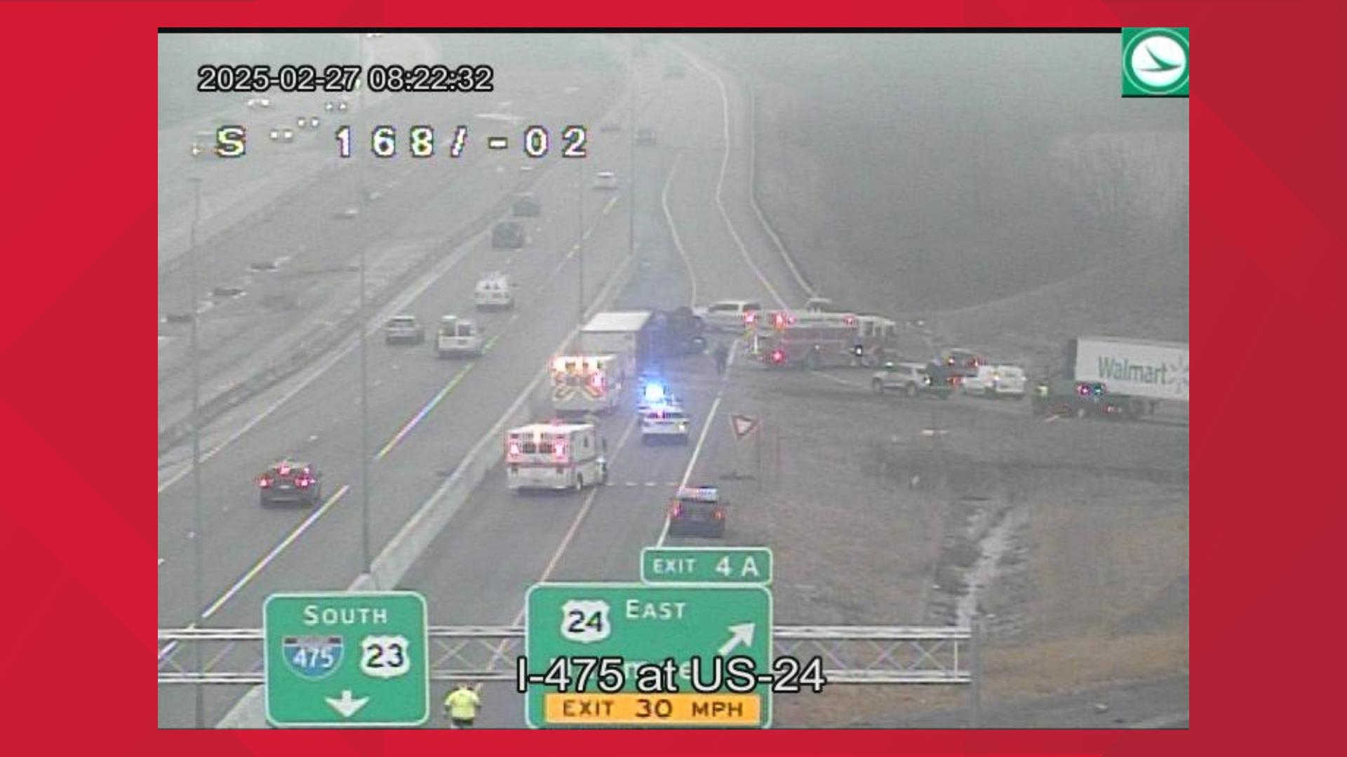 TRAFFIC ALERT | Crash closes both ramps to I-475 SB at US 24 | wtol.com
