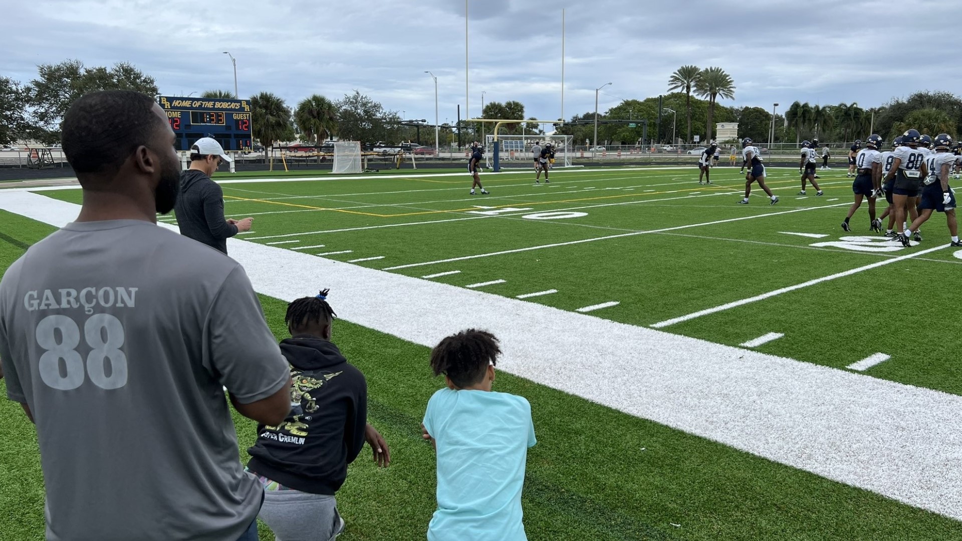 Pierre Garcon, a South Florida native, was at Toledo's practice in Boca Raton to see Rockets head coach Jason Candle, his former college coach at Mount Union.