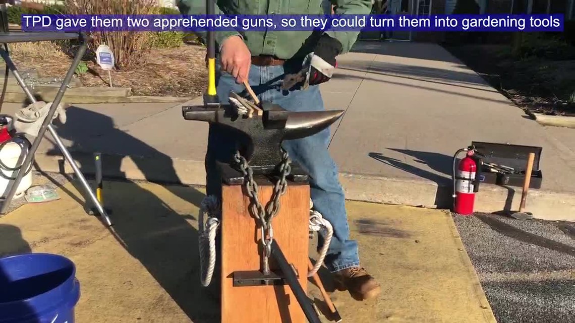 Rethinking swords into plowshares Beating Guns visits Toledo to turn