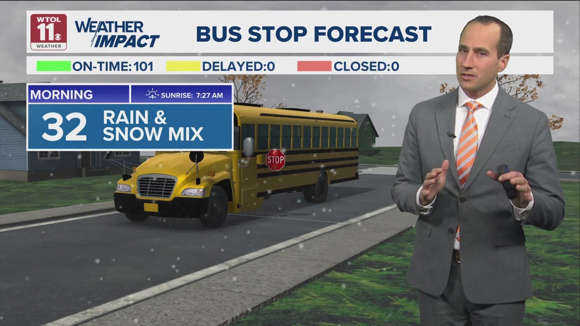 Rain, snow mix arrives Tuesday morning; midweek dry | WTOL 11 Weather ...