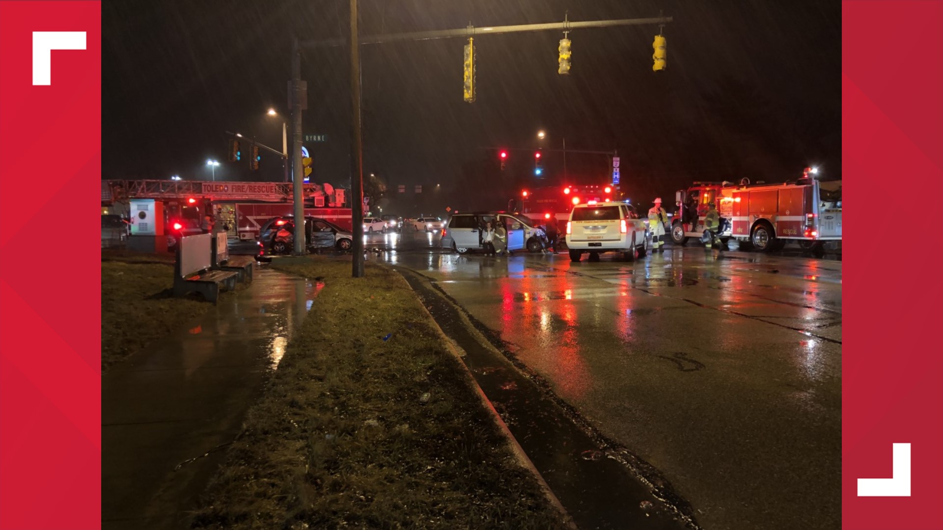 Four injured after accident near Airport and Byrne