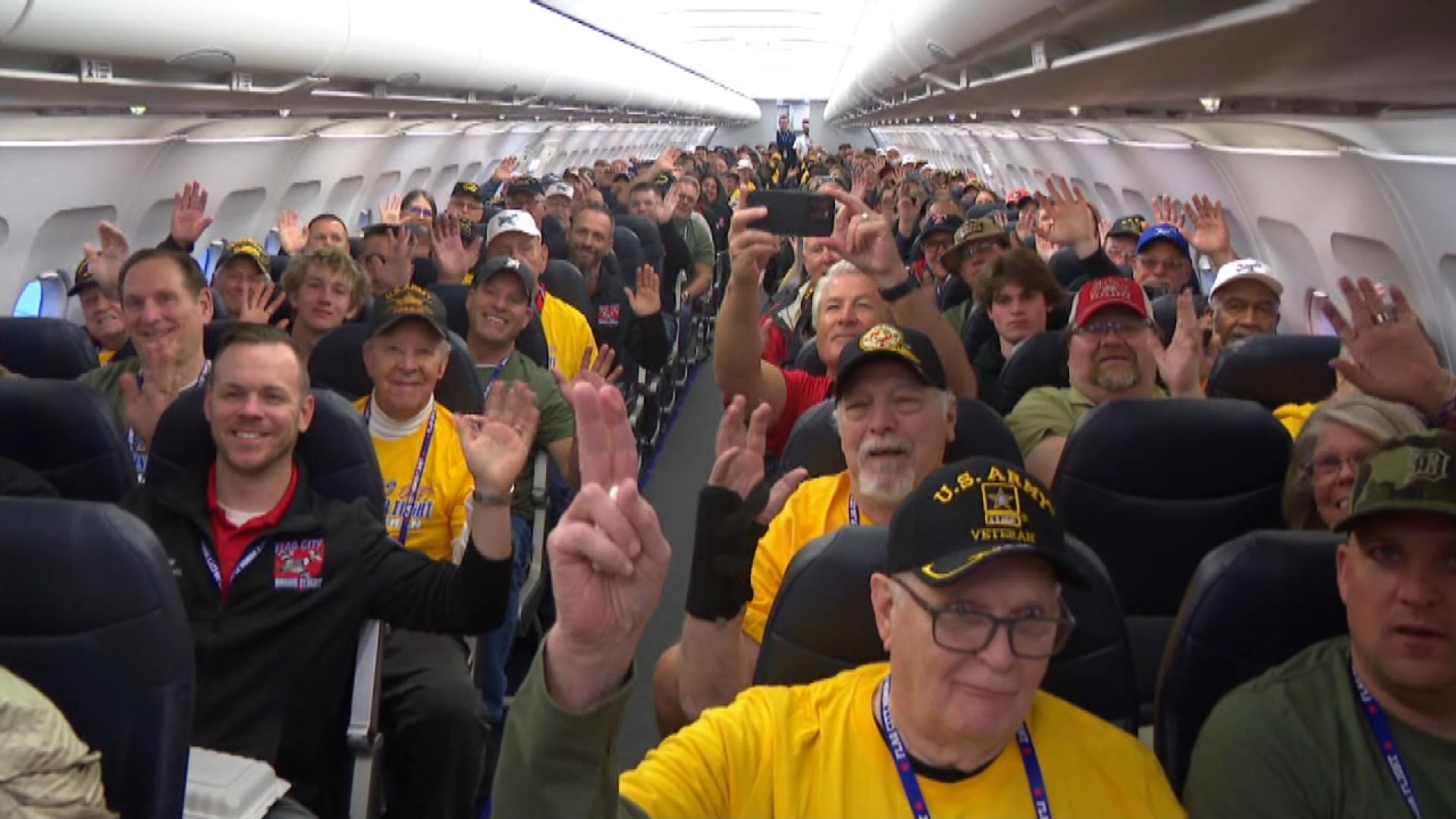 Flag City Honor Flight gives veterans the chance to head to Washington D.C. On Tuesday, over 90 veterans made the trip.