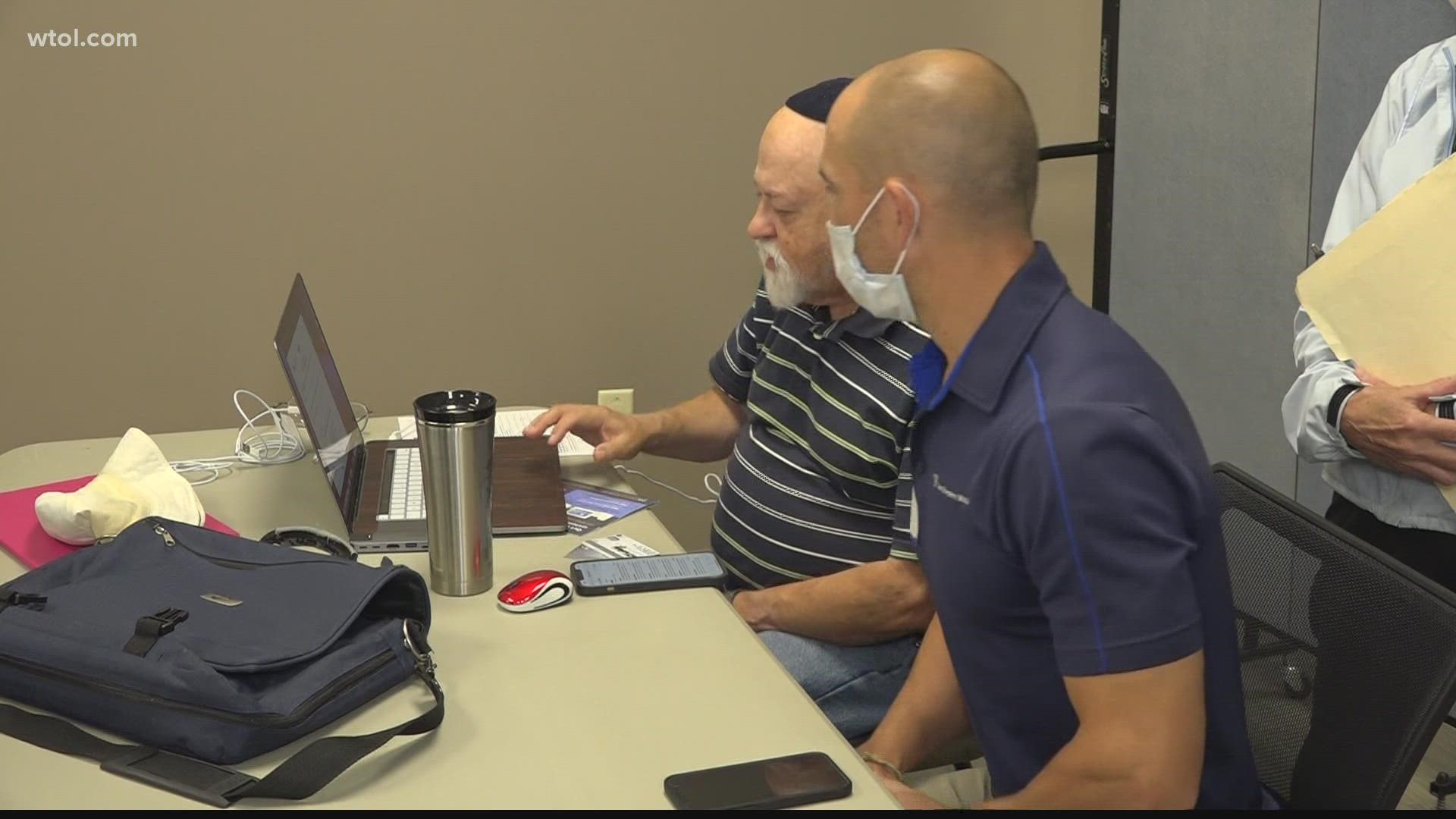 Volunteers helped with mobile meal prep and offered IT consultations for members of Hancock County's senior community.