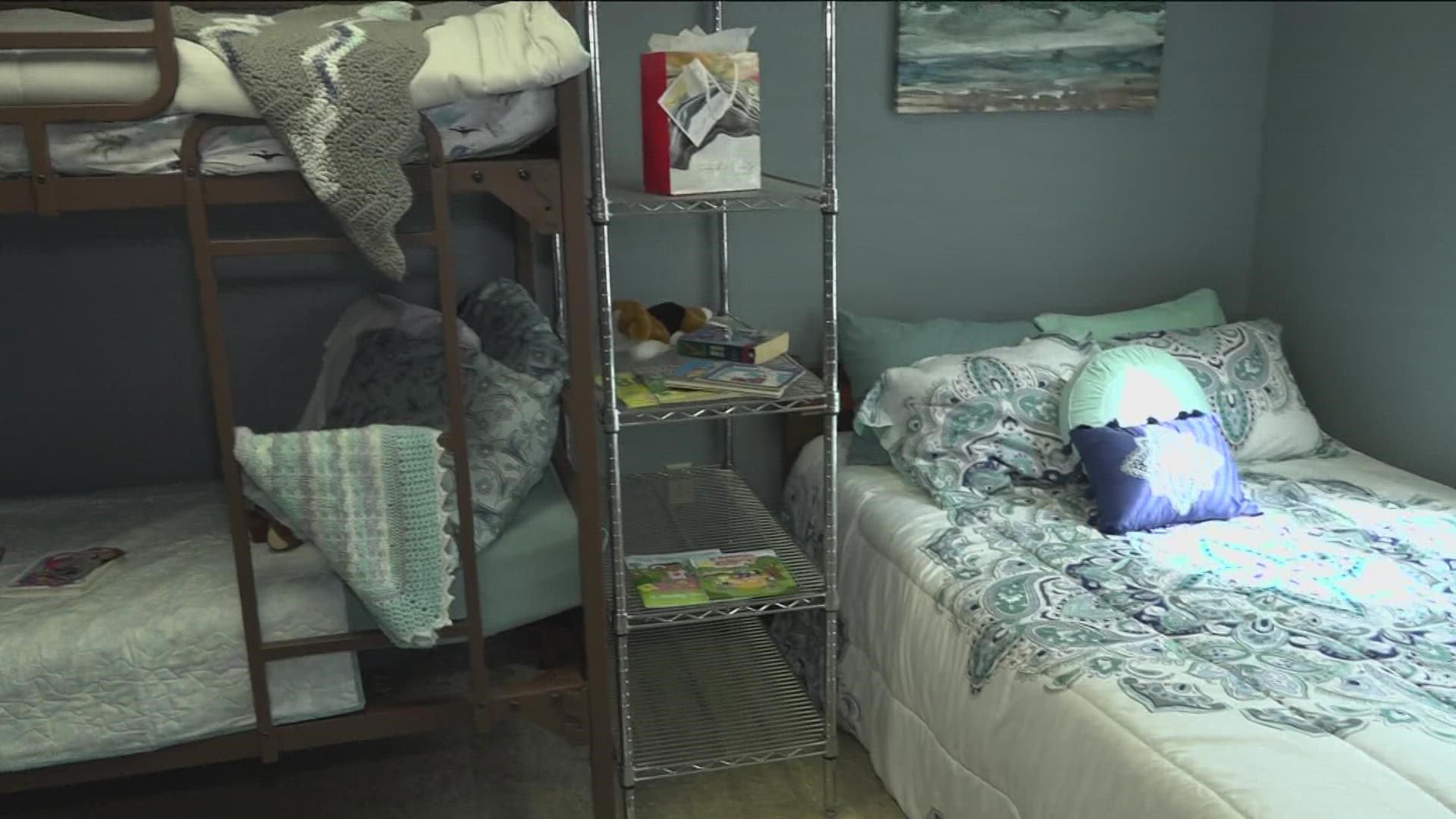 The goal is to make these rooms more inviting and relaxing for the parents and children needing to stay at Hancock County's only homeless shelter.