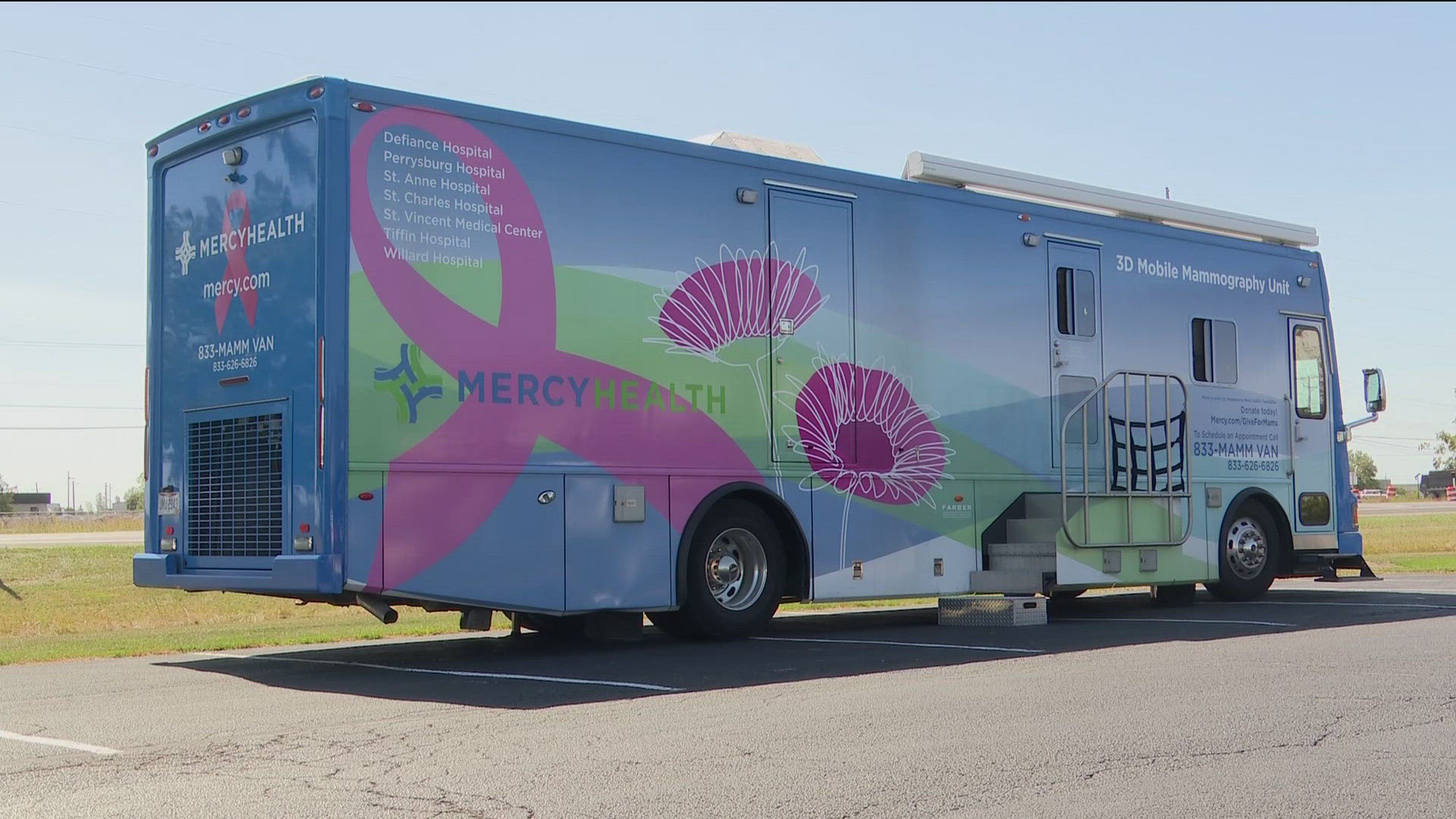 The mobile mammography van is scheduled to visit 23 different locations throughout the month of October.