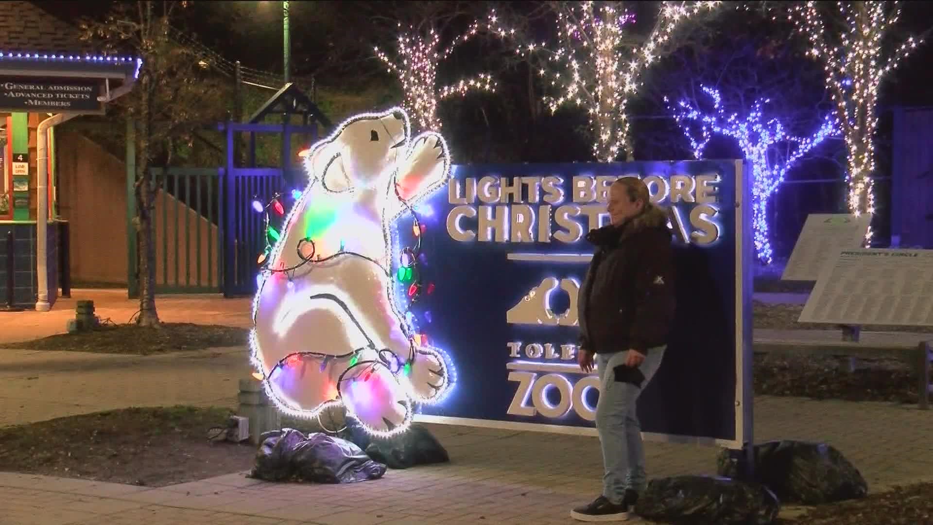 Watch WTOL 11 live coverage of the Toledo Zoo Lights Before Christmas kick-off on Friday beginning at 5 p.m.