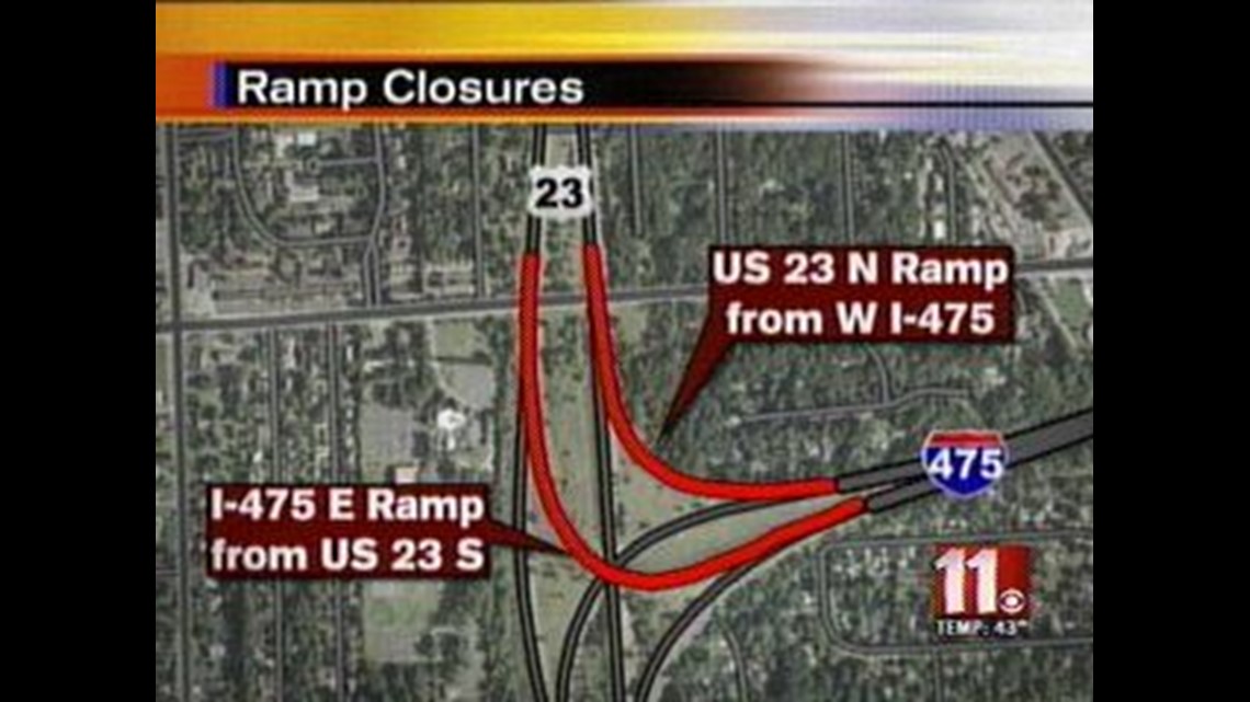 ODOT Closing Ramps on I-475/US 23 | wtol.com