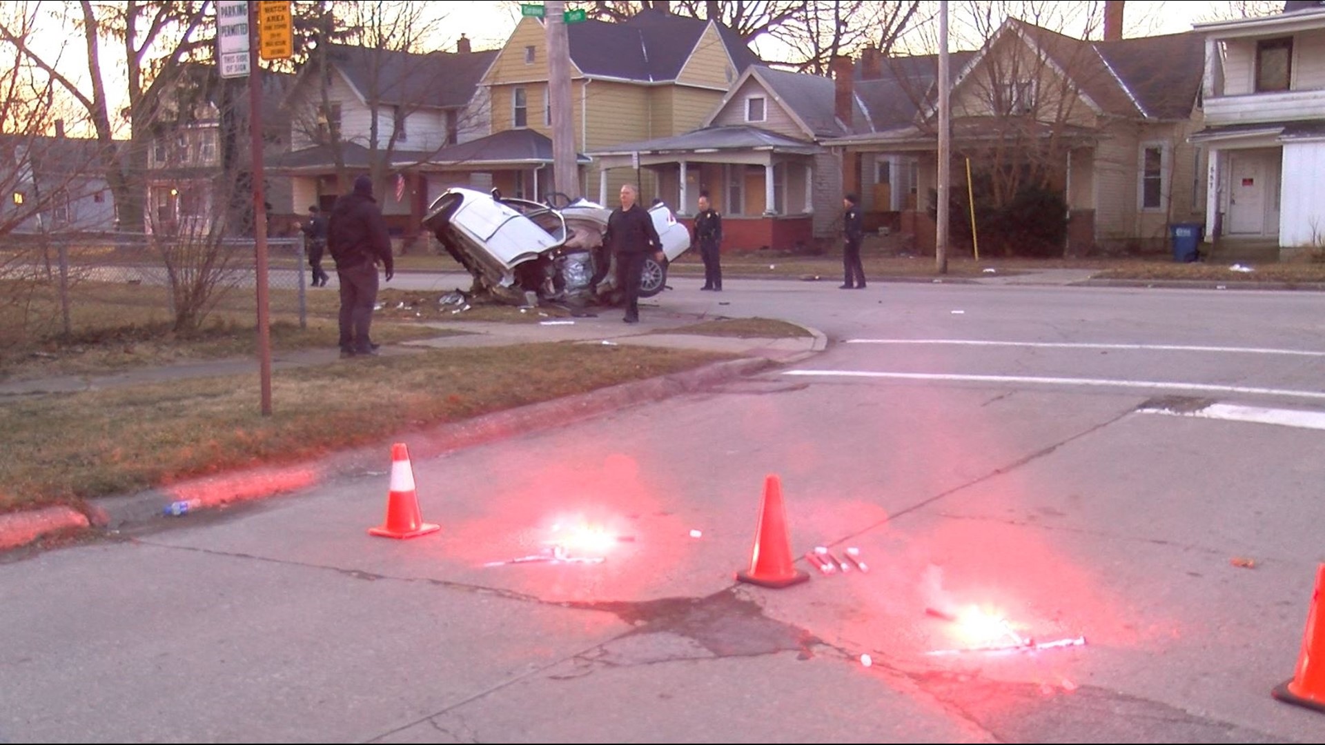 According to Toledo police, the early morning crash on Cordova Street and South Avenue took the lives of two people.