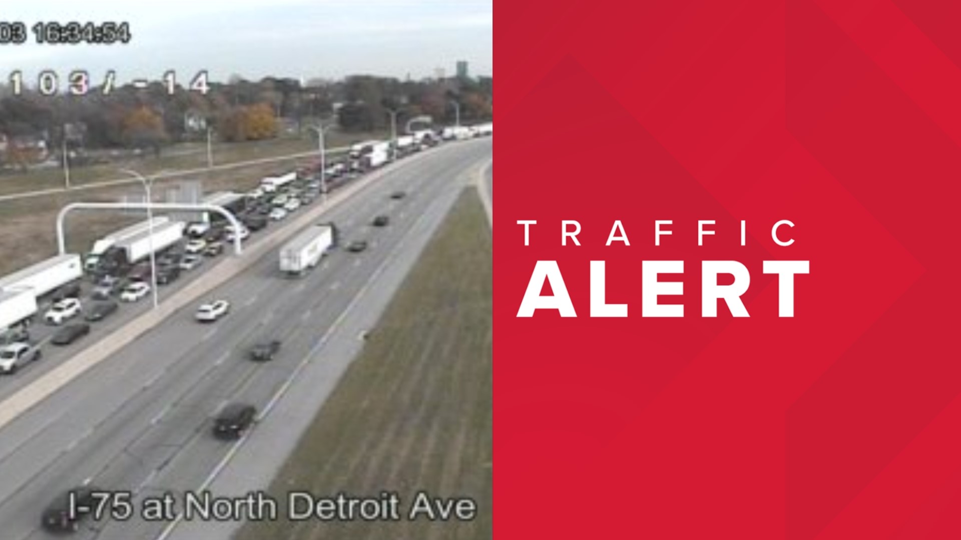 I75 north at I475 west to US23 closed due to crash